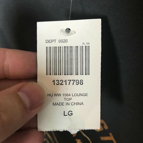 Her Universe NWT Wonder Woman WW84 Junior Large Gray Thick Lounge Crop Top Shirt - Picture 6 of 10